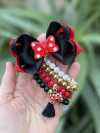 Laço Lari Minnie Rosa e Vermelha com Pulseiras - Santo Laço Acessorios