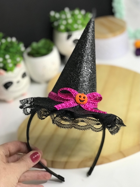 Tiara chapéu halloween