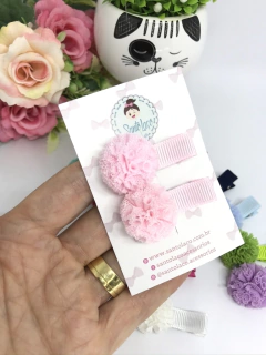 Parzinho de presilhas fru-fru - Santo Laço Acessorios