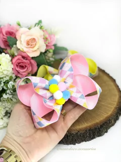 Laço Mel Pompom Candy Colors - comprar online