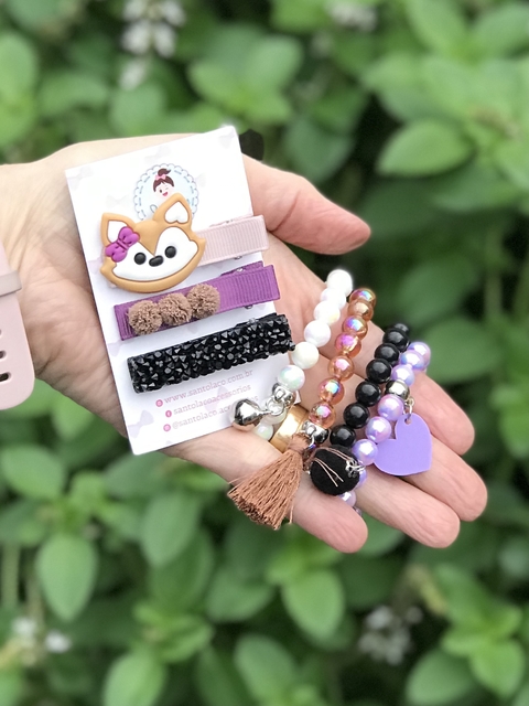 Hair clips raposinha