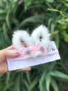 Tiara faixinha orelhinha de coelho pelúcia (Páscoa)