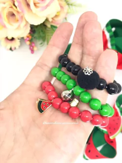 Imagem do Laços e tiara aplique melancia