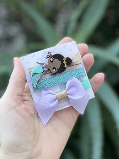Hair clips pequena sereia Ariel - Santo Laço Acessorios
