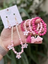 Kit Barbie colar, pulseira e brinco