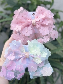 Laço tule floral luxo - comprar online