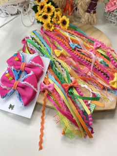 Laço Junino Pink e Azul