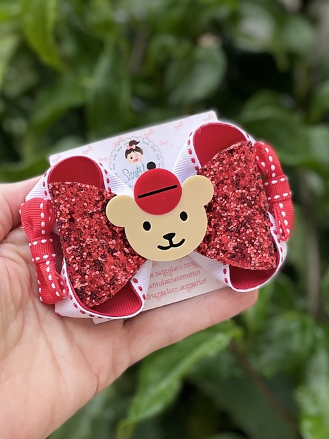 Laço escolar glitter Maple Bear