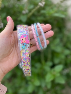 Kit tiara acqua e pulseiras