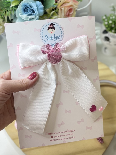 Laço veludo Minnie Glitter