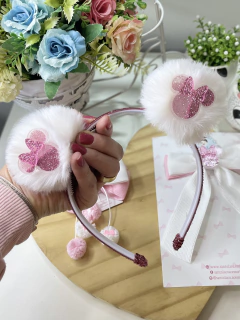 Tiara Minnie Glitter pompom - comprar online