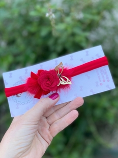 Laço e Faixinhas para bebê na cor vermelho (PRONTA ENTREGA) na internet