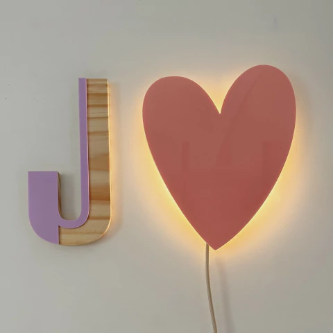 Luminária de Parede Coração