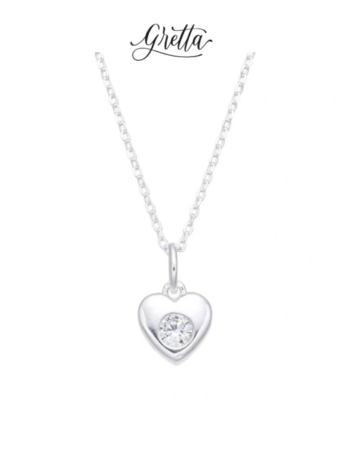 Collar conjunto corazón con punto de luz