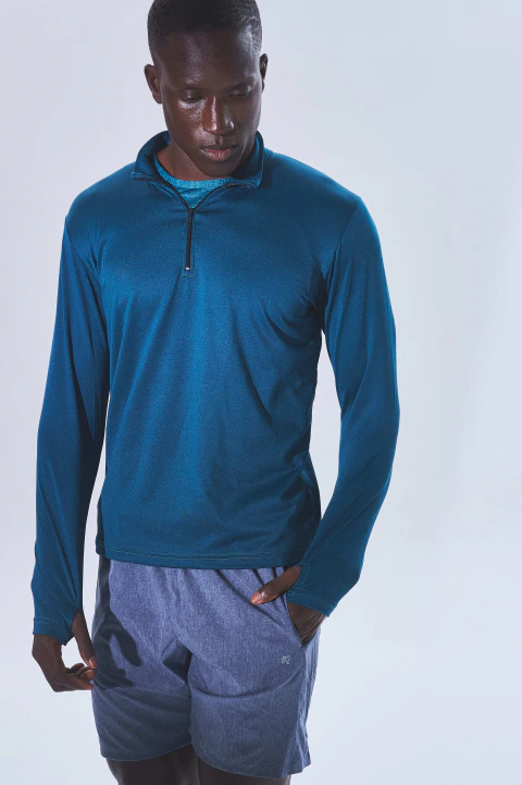 Buzo Imura Dri Fit - Azul Melange
