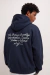 Buzo Con Capucha Oversize Estampado Bordado NYC - tienda online