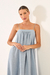 Vestido Celine Linho Celeste na internet