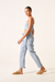 Calça Cadarço Linho Celeste - comprar online