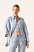 Blusa Clarisse Linho Celeste