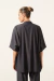 Blusa Ayla Listras Marinho e Verde Tricoline Eco - loja online