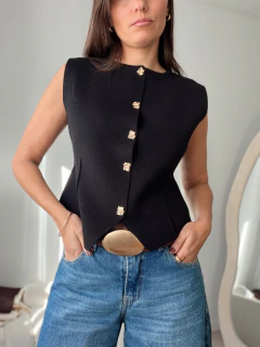 CHALECO TEJIDO BOTONES