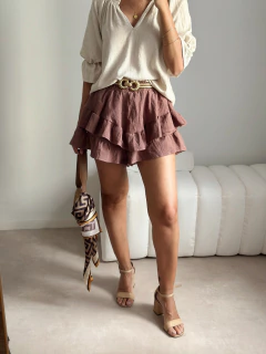 SHORT BRAZIL VOLADOS LINO - comprar online