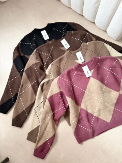 SWEATER TEJIDO ROMBOS - tienda online