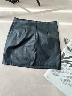 POLLERA FRUNCE ECOCUERO PREMIUM - tienda online