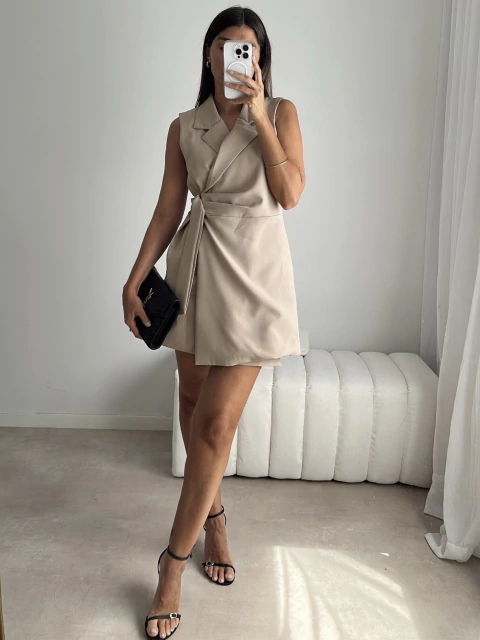 VESTIDO SASTRERO CRUZADO - comprar online