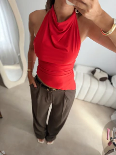 TOP HALTER FRUNCES - TVMSHOP