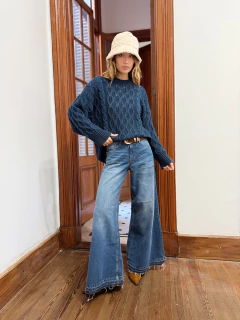 SWEATER OVERSIZE TRENZADO