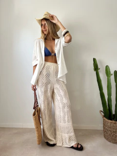 Imagen de PALAZZO TROPEA TEJIDO CALADO