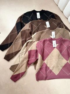 Imagen de SWEATER TEJIDO ROMBOS