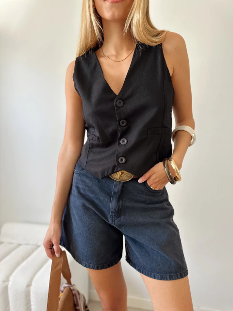 BERMUDA DENIM BLACK - comprar online