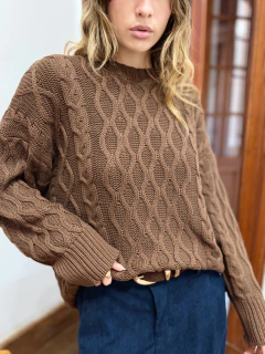 SWEATER OVERSIZE TRENZADO