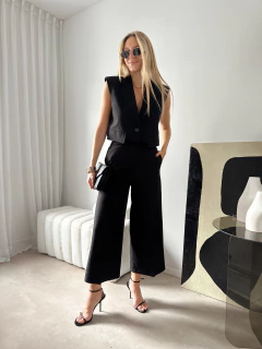 PANTALON CROP LINO ASIA - comprar online