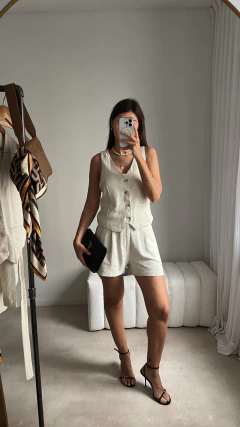 CHALECO SASTRERO LINEN - TVMSHOP