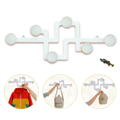 Perchero De Pared Escandinavo Nordico Blanco - comprar online