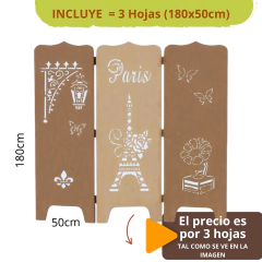 BIOMBO ZIG ZAG 3 hojas Diseño Paris en internet