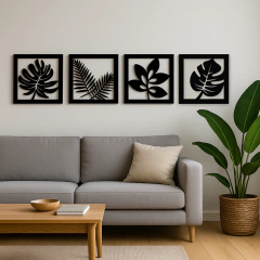 Cuadro Decorativo Set x4 Hojas