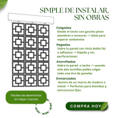 Separador De Ambiente Colgante Mod C - Rohr Muebles paneles decorativos Separador de Ambientes