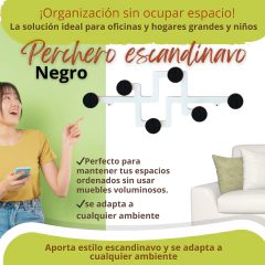 Perchero De Pared Escandinavo Nordico Blanco Negro en internet