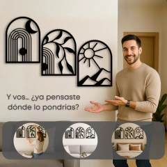 Cuadro Triptico Tematico - Rohr Muebles paneles decorativos Separador de Ambientes