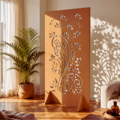 Biombo 180 x 80 Flor - Rohr Muebles paneles decorativos Separador de Ambientes