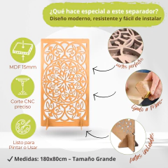 Imagen de Separador De Ambiente 180 x 80 Con Patas M101