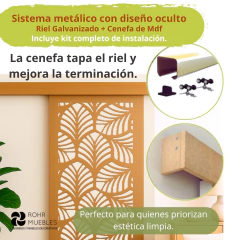 Puerta Corrediza 210 x 90 MP108 - Rohr Muebles paneles decorativos Separador de Ambientes