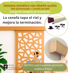 Puerta Corrediza 210 x 90 MP107 - Rohr Muebles paneles decorativos Separador de Ambientes