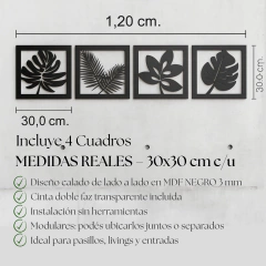 Imagen de Cuadro Decorativo Set x4 Hojas