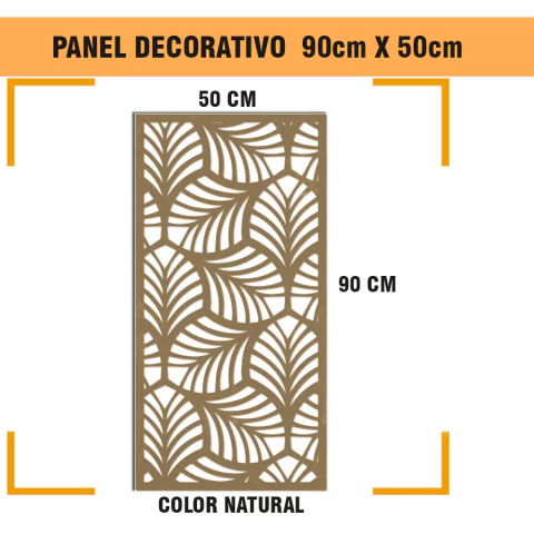 PANEL DECORATIVO CALADO EN MADERA 90X50CM MOD50