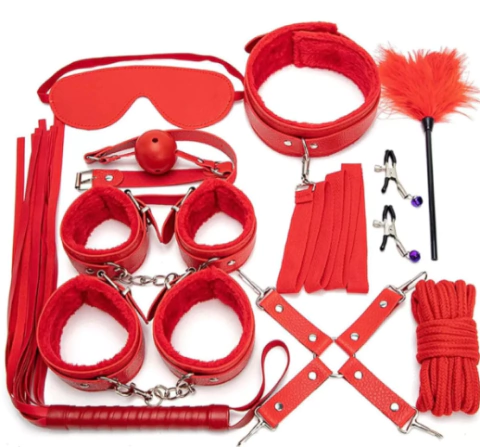 Kit BDSM 10 Piezas de Cuero | Dominación y Placer Total